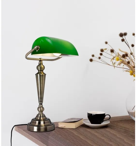 Lampă de birou THE BANKER Cottex B1019AGR 1xE27/60W/230V