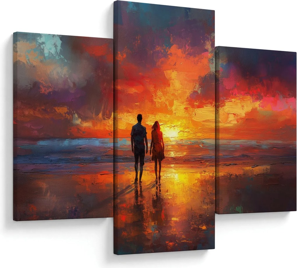 Tablou - Plimbare pe plajă (90x60 cm)
