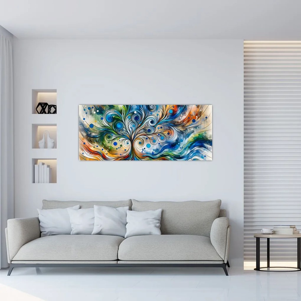 Tablou – Arbore energetic colorat (120x50 cm)