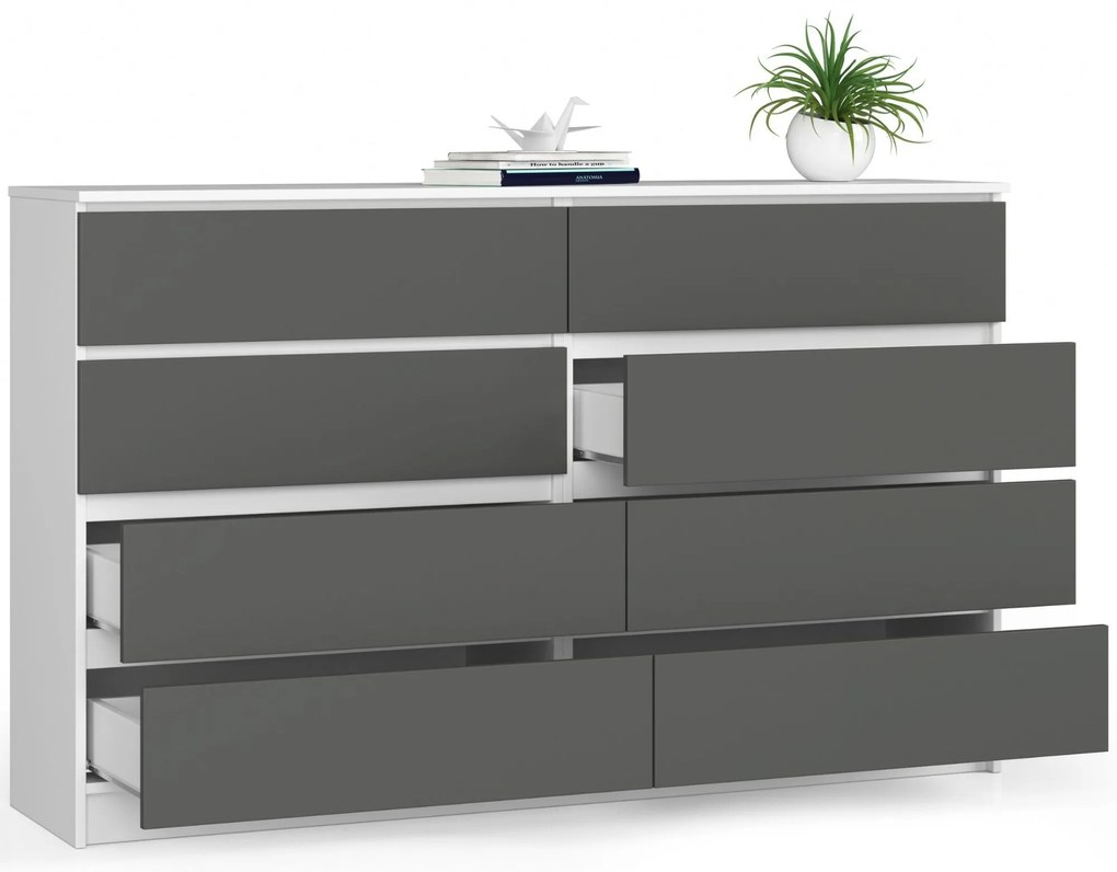 Comodă Koa IV (alb + gri). 1070777