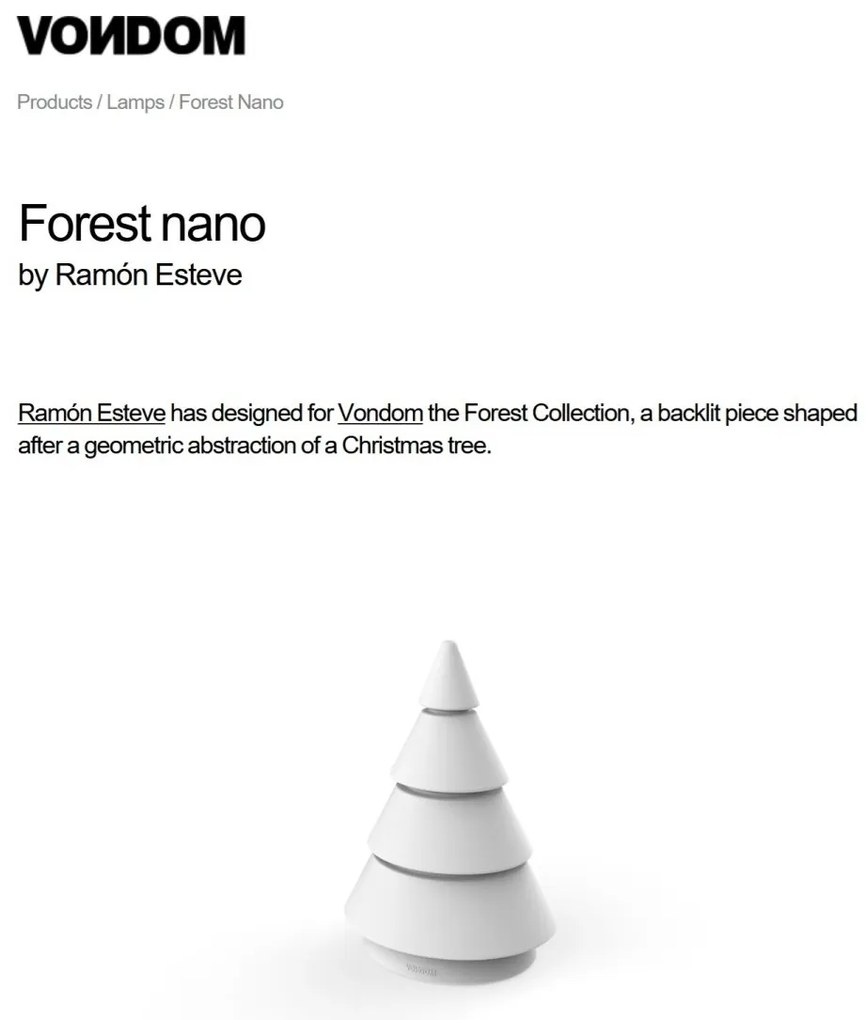 Mini Brad Decorativ NANO FOREST ILUMINAT LED RGBW Vondom