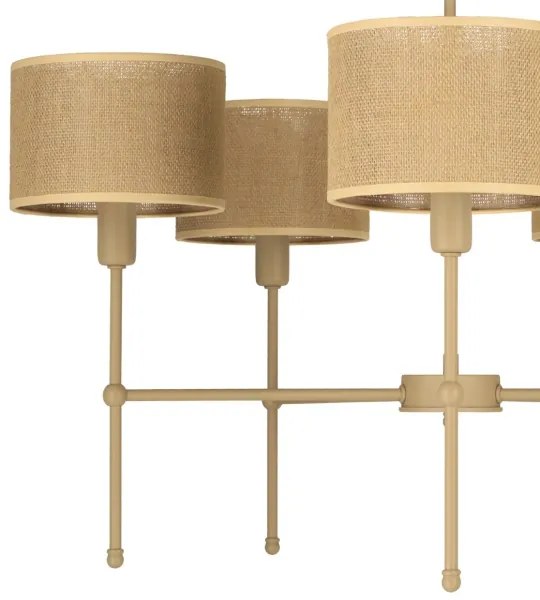 Candelabru cu tijă MADELA 5xE14/40W/230V iută/bej
