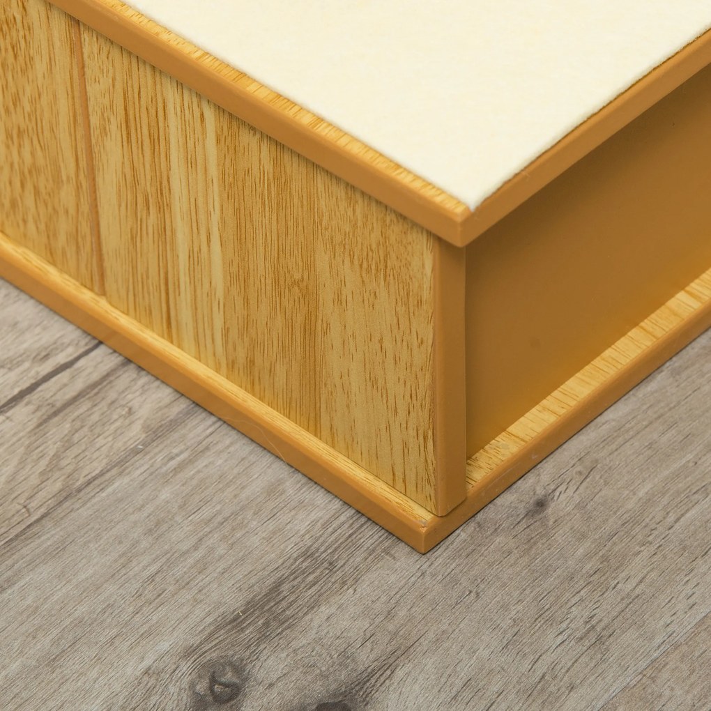 PawHut Scara pentru animale de companie, pentru câini/pisici, 4 trepte, Plus scurt, până la 30 kg, 40 x 59 x 54,2 cm, Natural | Aosom Romania