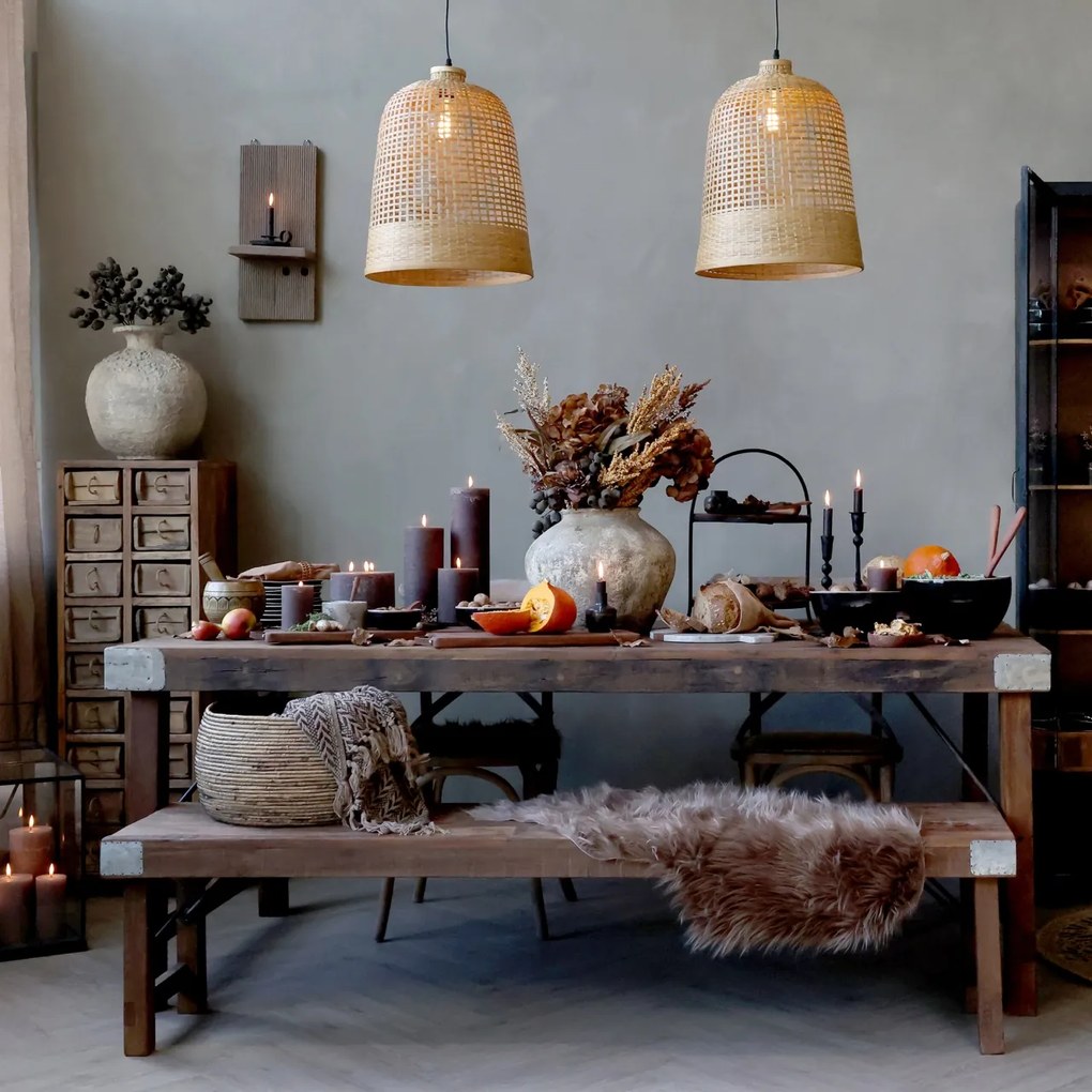 Banca din lemn, cu aspect rustic, Grimaud - Uno