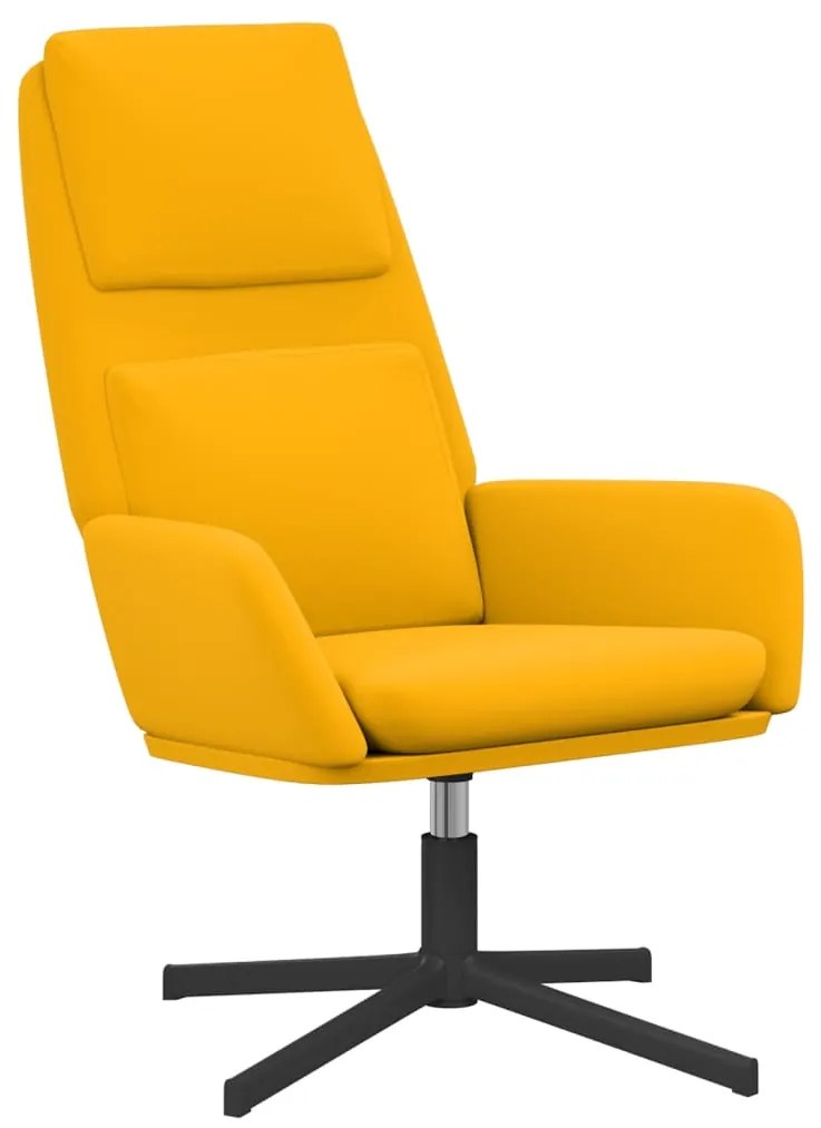 341347 vidaXL Scaun de relaxare, galben muștar, catifea