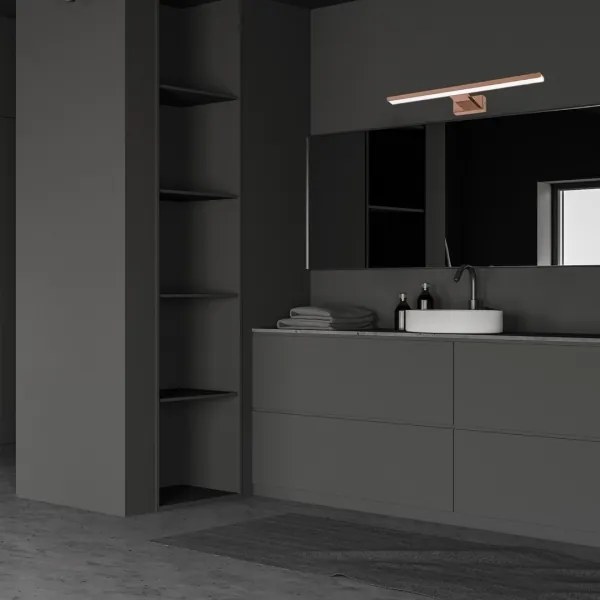 Lumină LED pentru oglindă de baie SHINE, 13,8 W, 230 V, 60 cm, IP44, aur roz