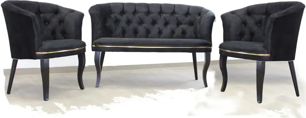 Canapea 2 persoane Milano Homs textil,negru