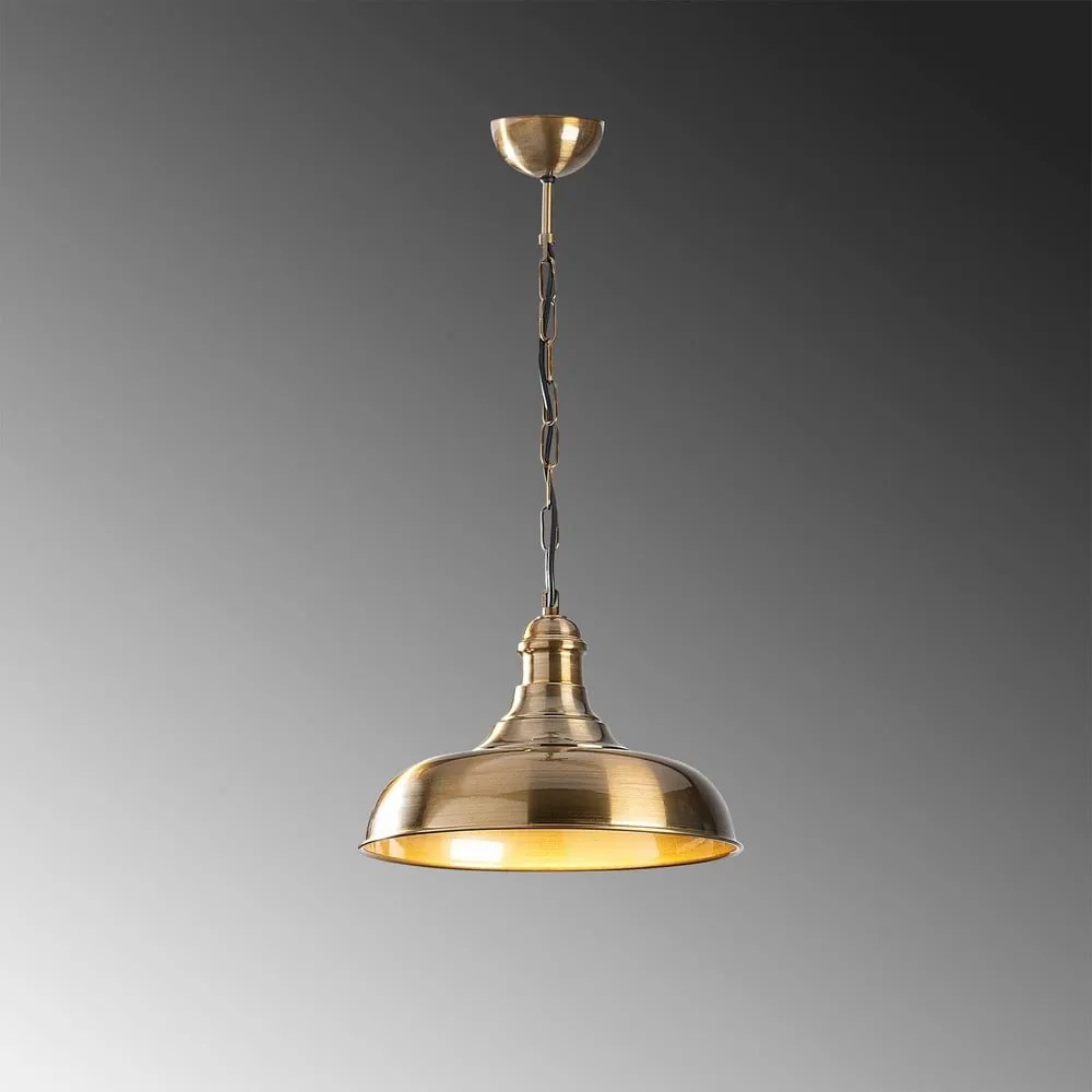 Lustră aurie cu abajur din metal ø 32 cm Rosea – Opviq lights