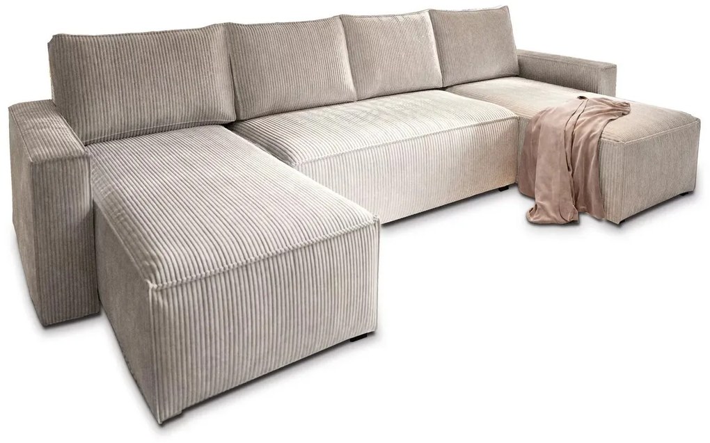 Set coltar in forma de U COSARO 295x140 cm crem