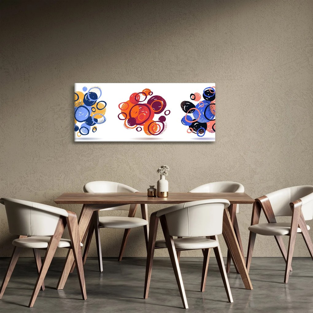 Tabloul cercuri colorate (120x50 cm)