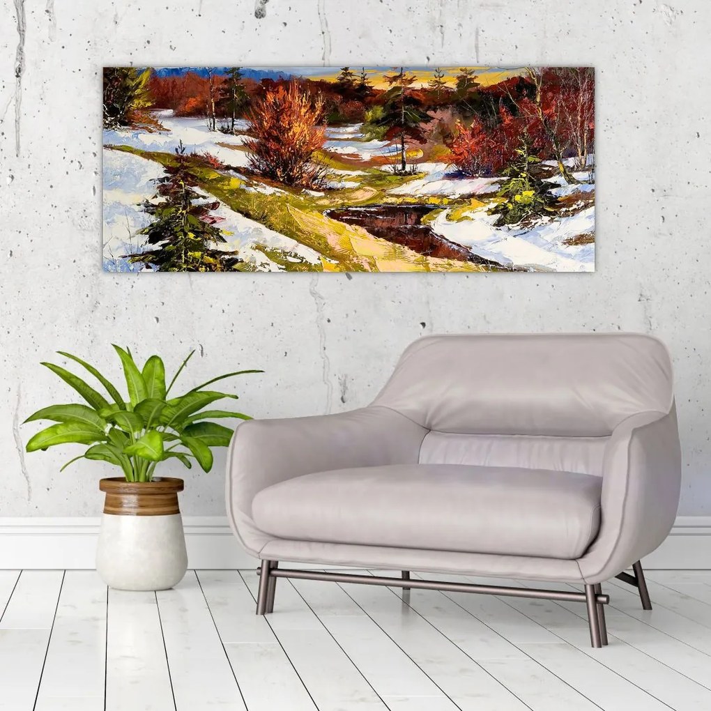 Tablou - Sosirea primăverii (120x50 cm)