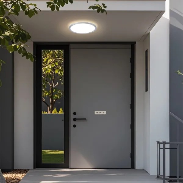 Brilagi - Plafonieră LED pentru baie ULTRA SLIM, 12 W, 230 V, Ø 22,5 cm, argintiu, IP54