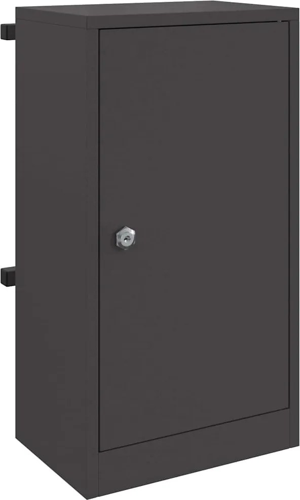 vidaXL cutie poștală cu depozitare cu ușă Negru 30 x 20 x 55 cm Oțel