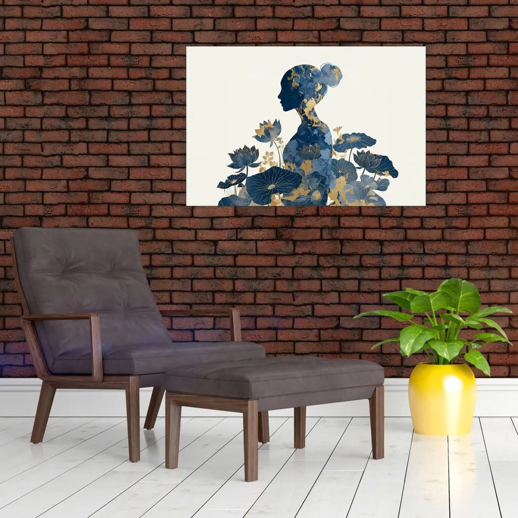 Tablou - Profil de femeie din marmură (90x60 cm)