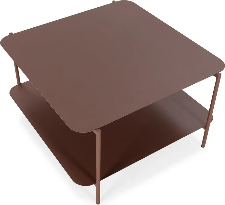 Măsuță de cafea teracotă din metal 70x73 cm Beatrix – MOME