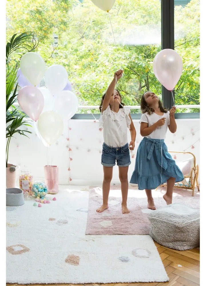 Covor pentru copii crem lavabil/țesut manual din bumbac 140x200 cm Kim – Lorena Canals