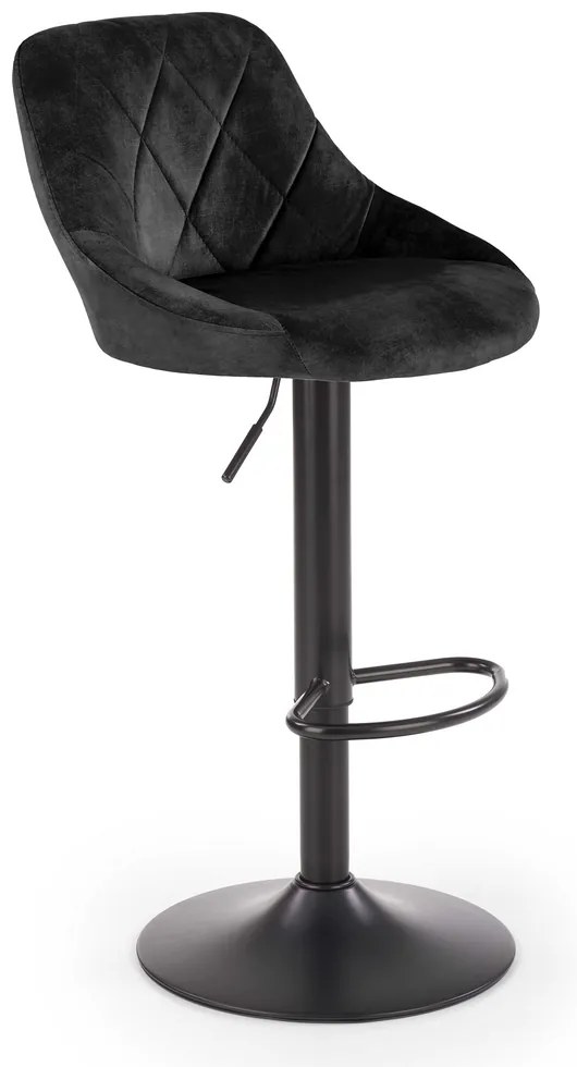 Scaun de bar Archer, negru