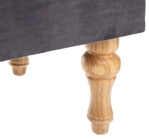 Bancheta pliabila River, Gri Velvet, 102 x 38 x 41 cm