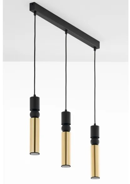 Lustră pe cablu Jupiter 2007 ALAS 3xGU10/10W/230V auriu/negru