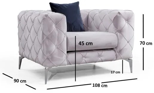 Fotoliu EUGEN, gri deschis