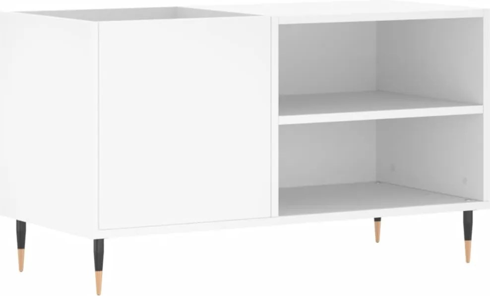 vidaXL Dulap de discuri, alb, 85x38x48 cm, lemn prelucrat
