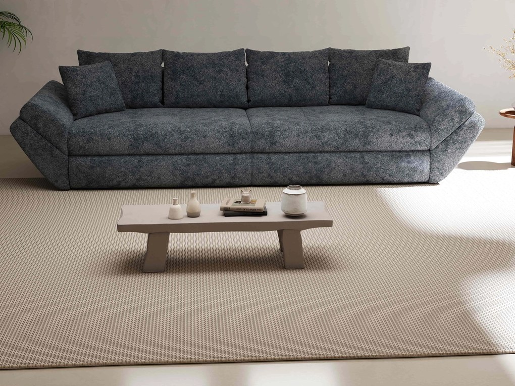Canapea extensibilă dumonde cu ladă de depozitare si sezut confortabil din spuma high-density, Loana Euphoria Grafit 300x100 cm