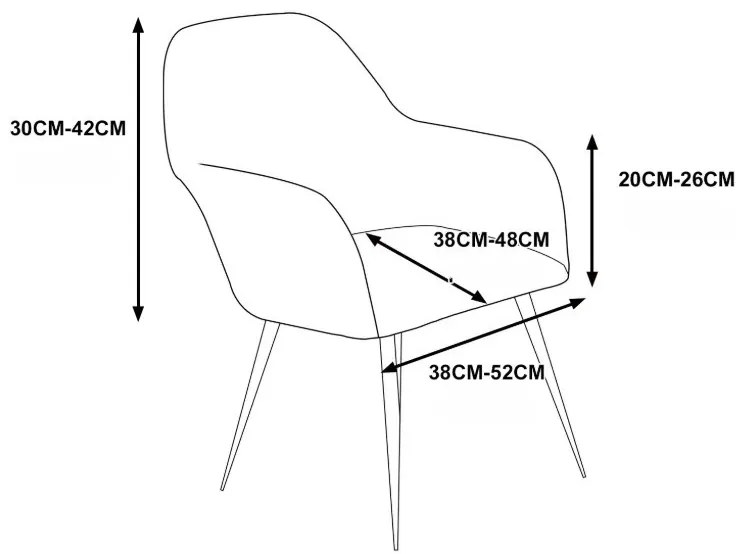 Husa elastica pentru scaun cu brate VELTO Culoare: Crem