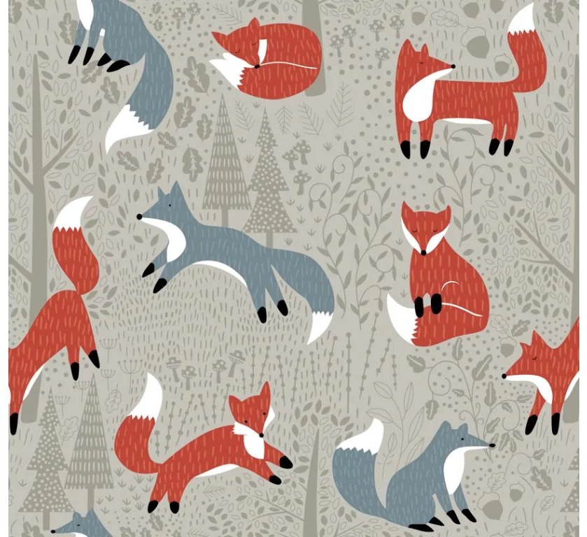 Set 2 huse decorative pentru perne FOXIVA 40x60 cm, gri