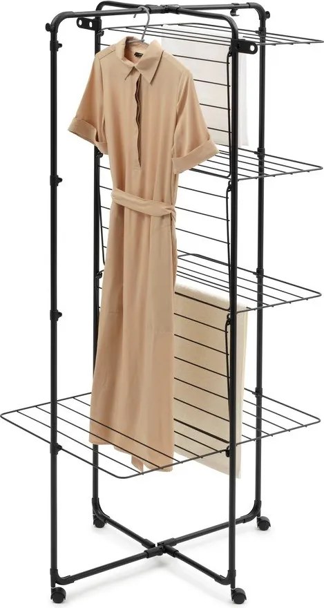 Uscător de rufe negru mat 30 m HangOn Tower – Brabantia