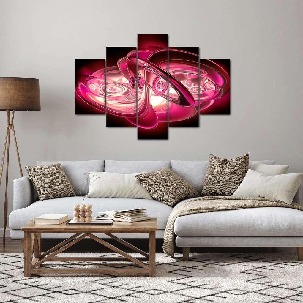 Tabloul cu fractali roz (150x105 cm)