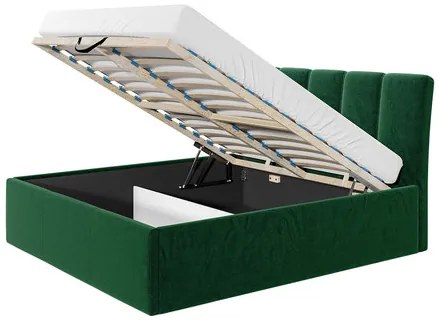 Pat tapițat cu sp. depozitare Milo (140x200) (Fresh 11). Promo -17%. 1059961