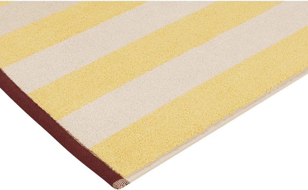 Covoraș de baie galben din material textil 50x80 cm Gobo – noo.ma