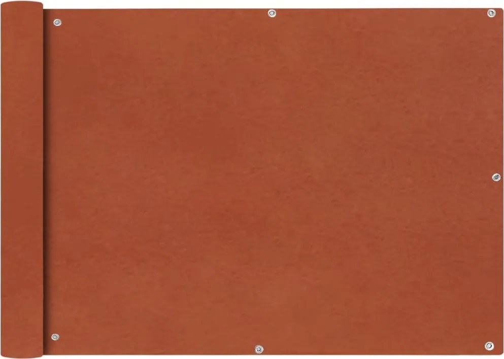 vidaXL Prelată balcon, material textil oxford, 75 x 400 cm, teracota