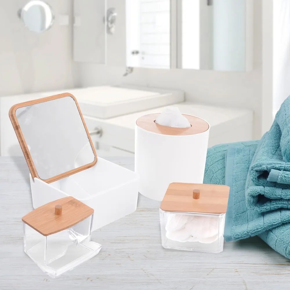 Coș de gunoi alb pentru birou din plastic 1,6 l Whitney – Orion