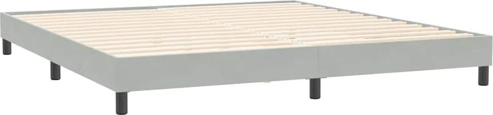 vidaXL Cadru de pat fără saltea, gri deschis, 200x210 cm, catifea