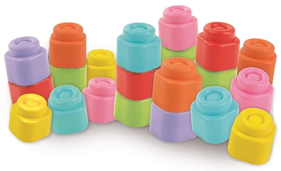 Colorat Clemmy Set de cuburi de construcție moi 10 buc Clementoni