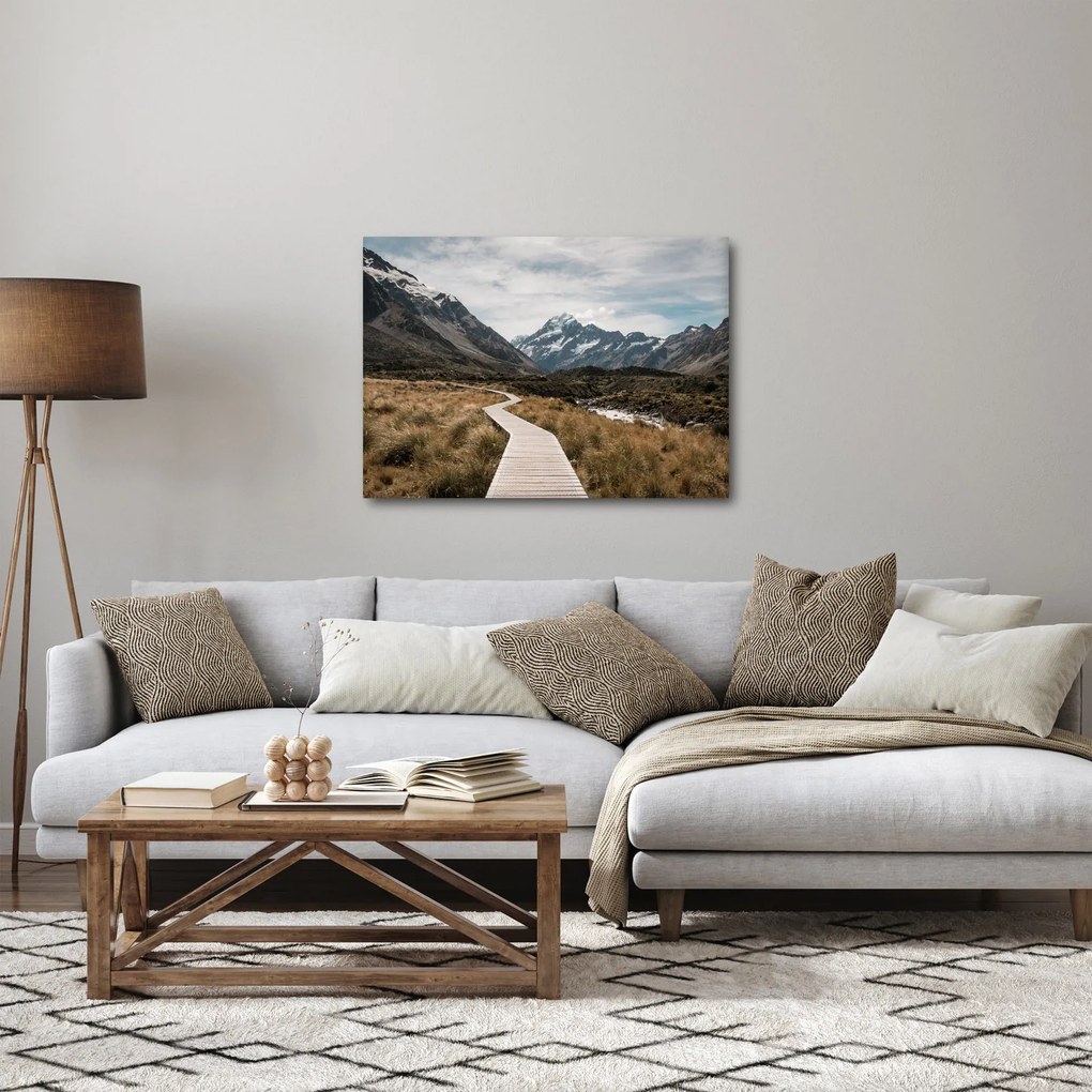Tablou - Poteca în valea muntelui Mt. Cook (70x50 cm)