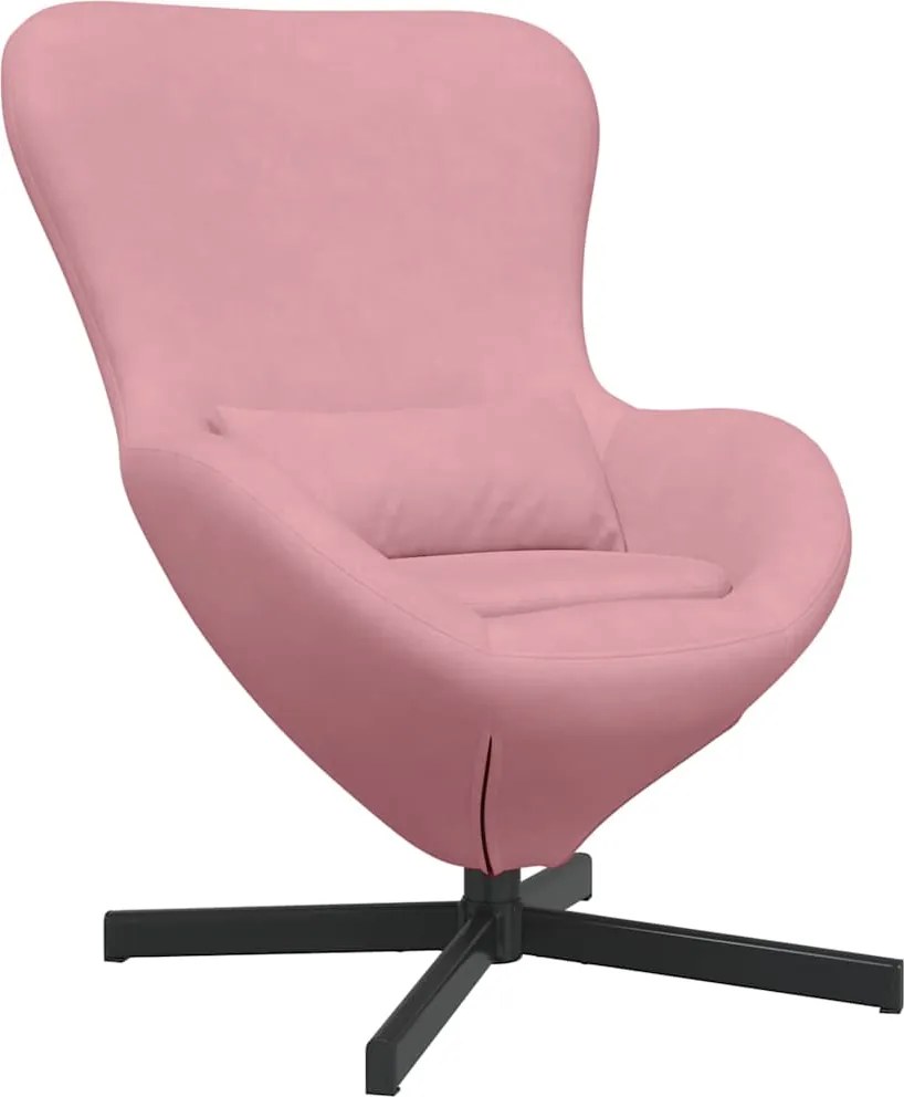 vidaXL Fotoliu ou Roz 63 x 73 x 90 cm Catifea