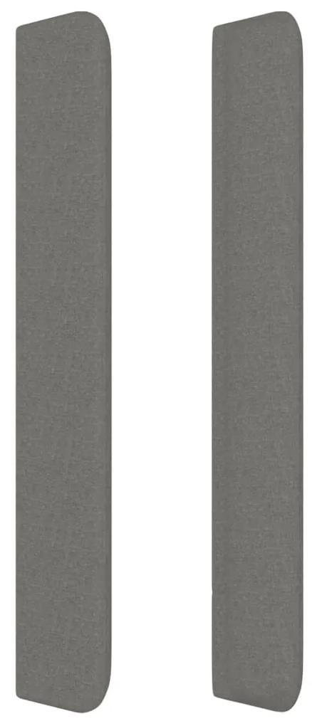 Tablie de pat cu aripioare gri inchis 93x16x118 128 cm textil 1, Morke gra, 93 x 16 x 118 128 cm