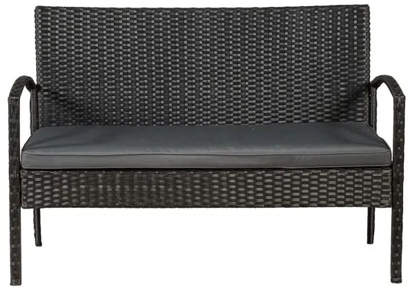 Juskys Set rattan Trinidad - negru