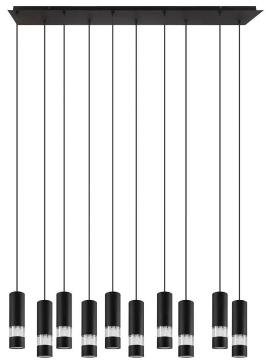 Lustra neagra cu 10 pendule design modern BERNABETA 39707 EL