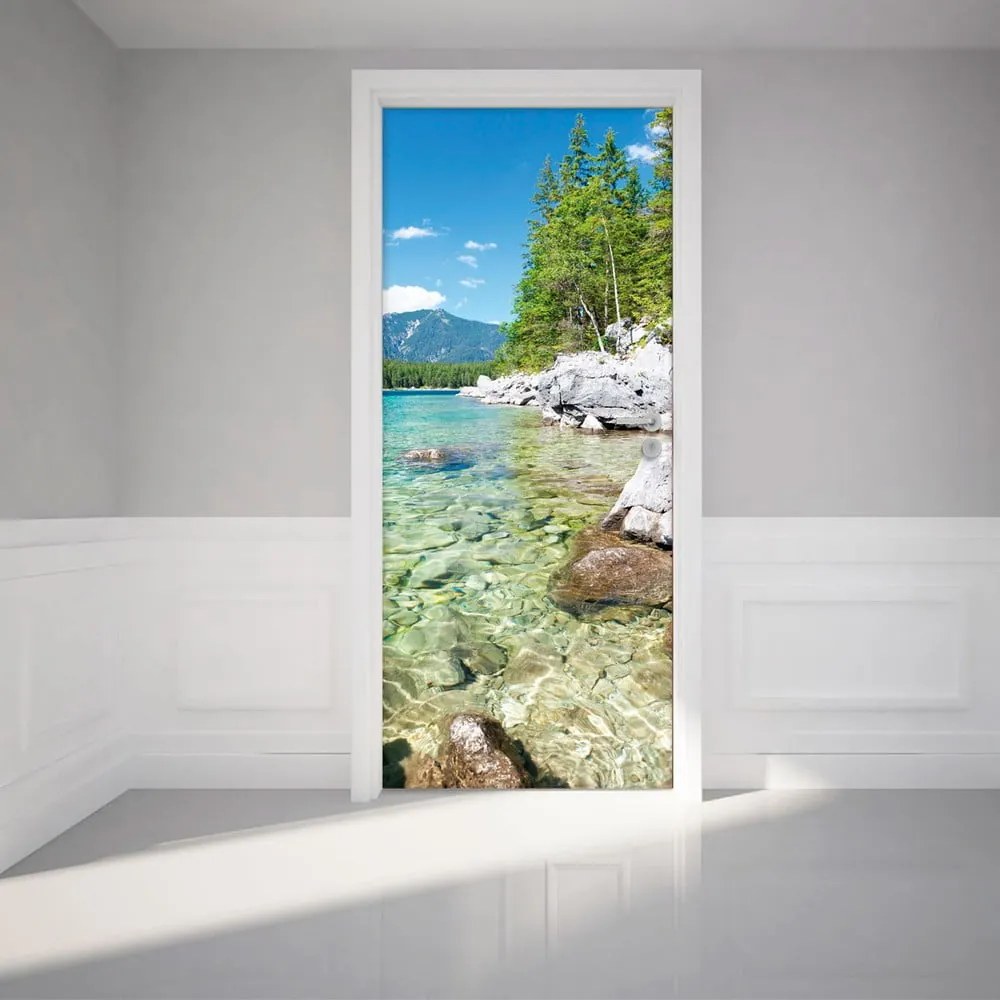 Autocolant pentru ușă Ambiance Crystal Lake, 83 x 204 cm