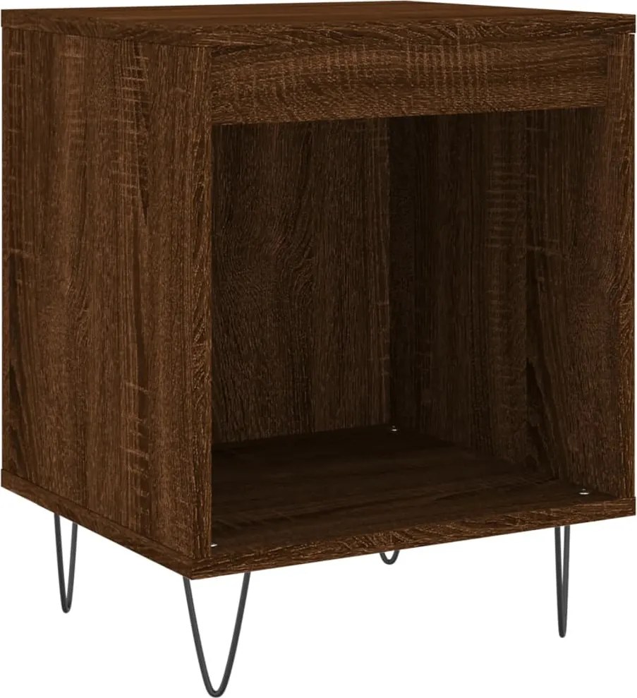 vidaXL Noptieră, stejar maro, 40x35x50 cm, lemn compozit