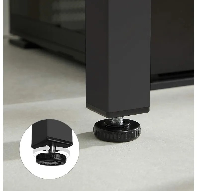 Set de masa 1 + 4, masa TESSA 120x60 cm neagra/decor stejar + scaun din plastic negru ESSEN