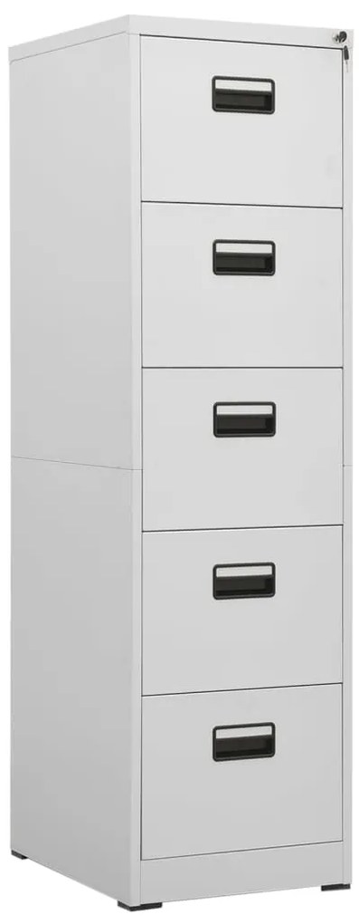 vidaXL Fișet, gri deschis, 46 x 62 x 164 cm, oțel