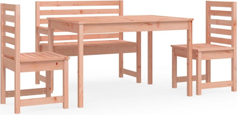 vidaXL Set cu masă de grădină, 4 piese, lemn masiv douglas
