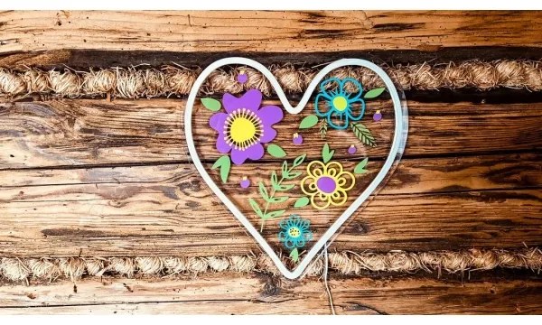 Decorațiune LED neon de perete 2Kids Toys LED/5W/USB inimă