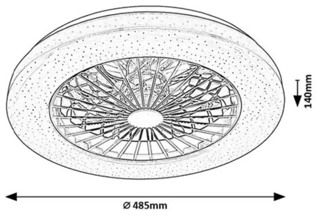 Rabalux 71329 - LED lampă reglabilă DALFON 48W/230V 3000-6500K cu ventilator și