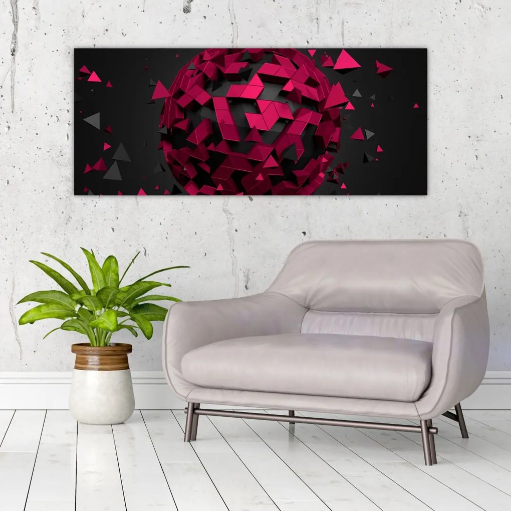 Tablou cu abstracție 3D (120x50 cm)