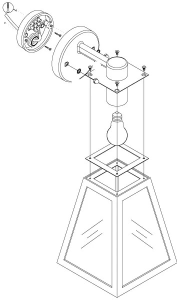 Eglo 98719 - Aplică perete exterior MIRANDOLA 1xE27/60W/230V IP44